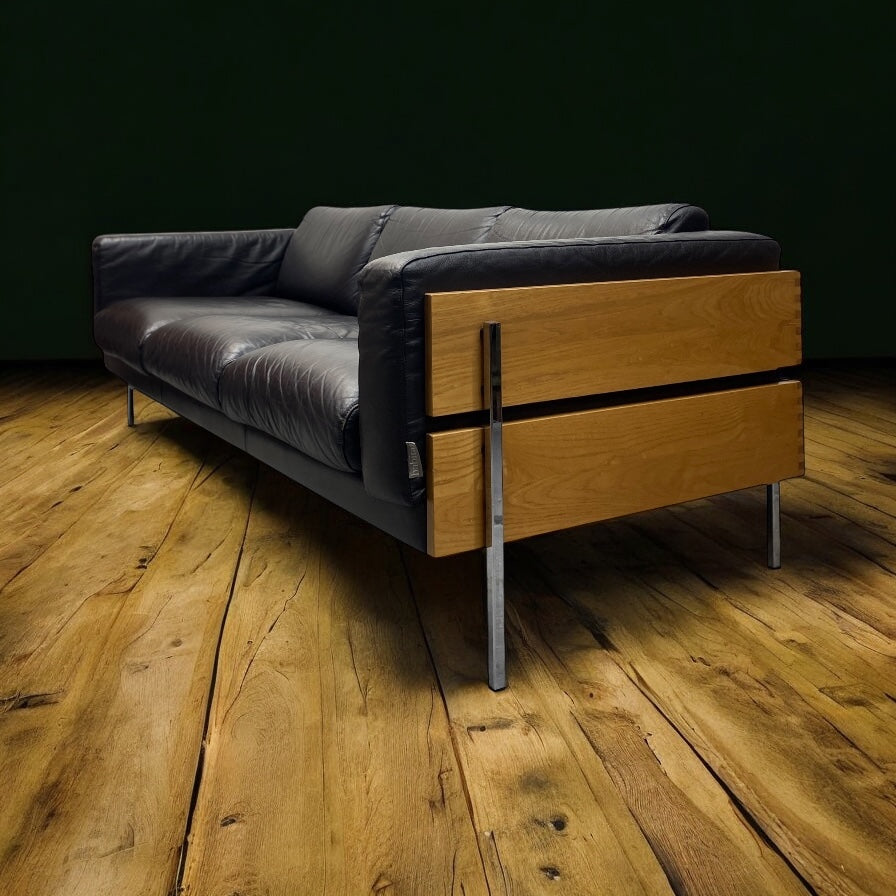 Room Set Habitat Forum 2 Robin Day Sofa Three Seater Brown Black