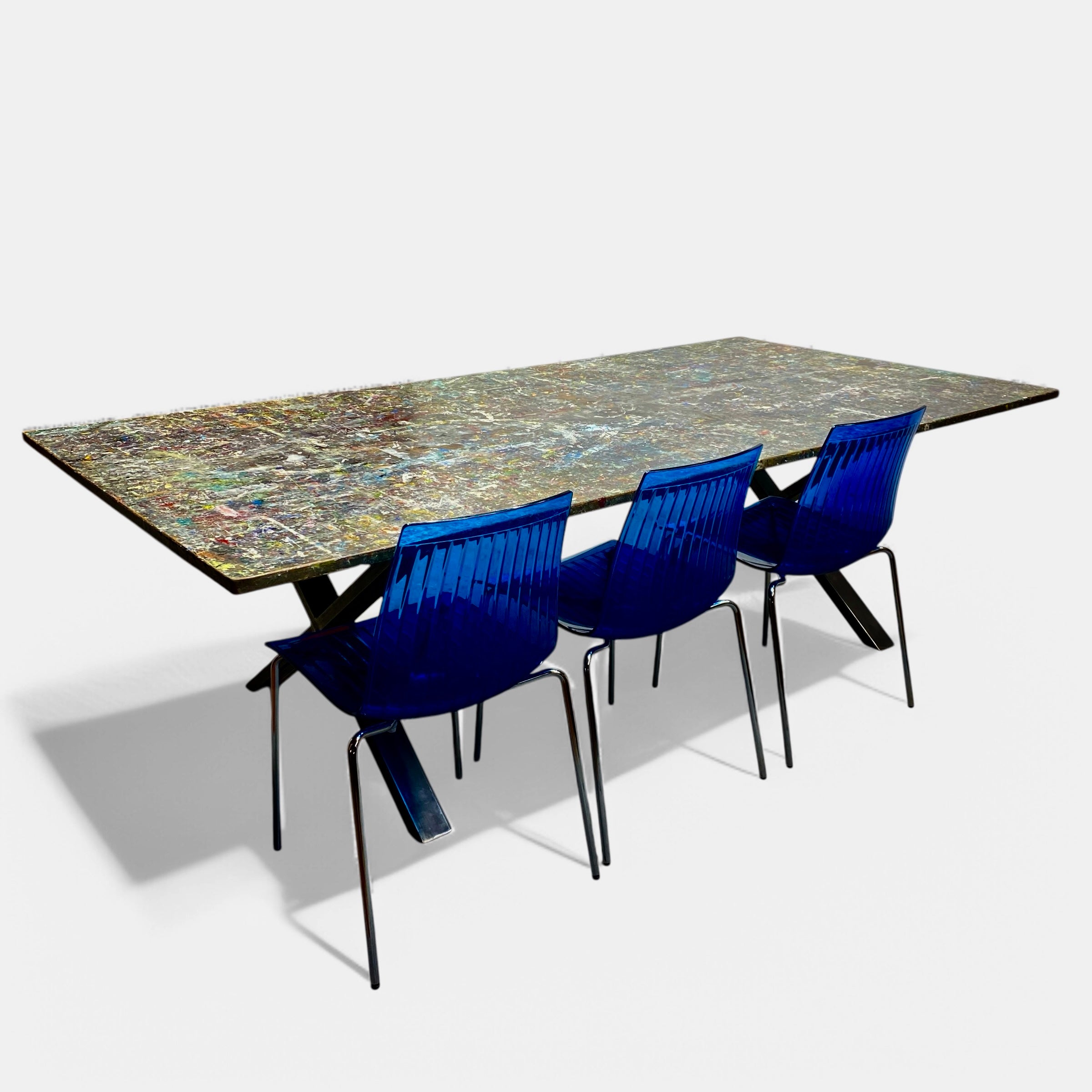 Three Chairs And Dining Table