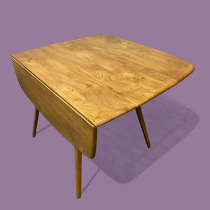 Ercol Dining Table Drop Leaf Square Elm Model 492