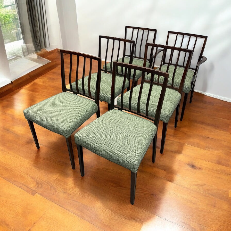 Room Set Archie Shine Dining Chairs Rosewood Six