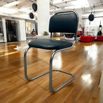 Load image into Gallery viewer, Loft Apartment Desk Chair Industrial Tubular Steel Leather
