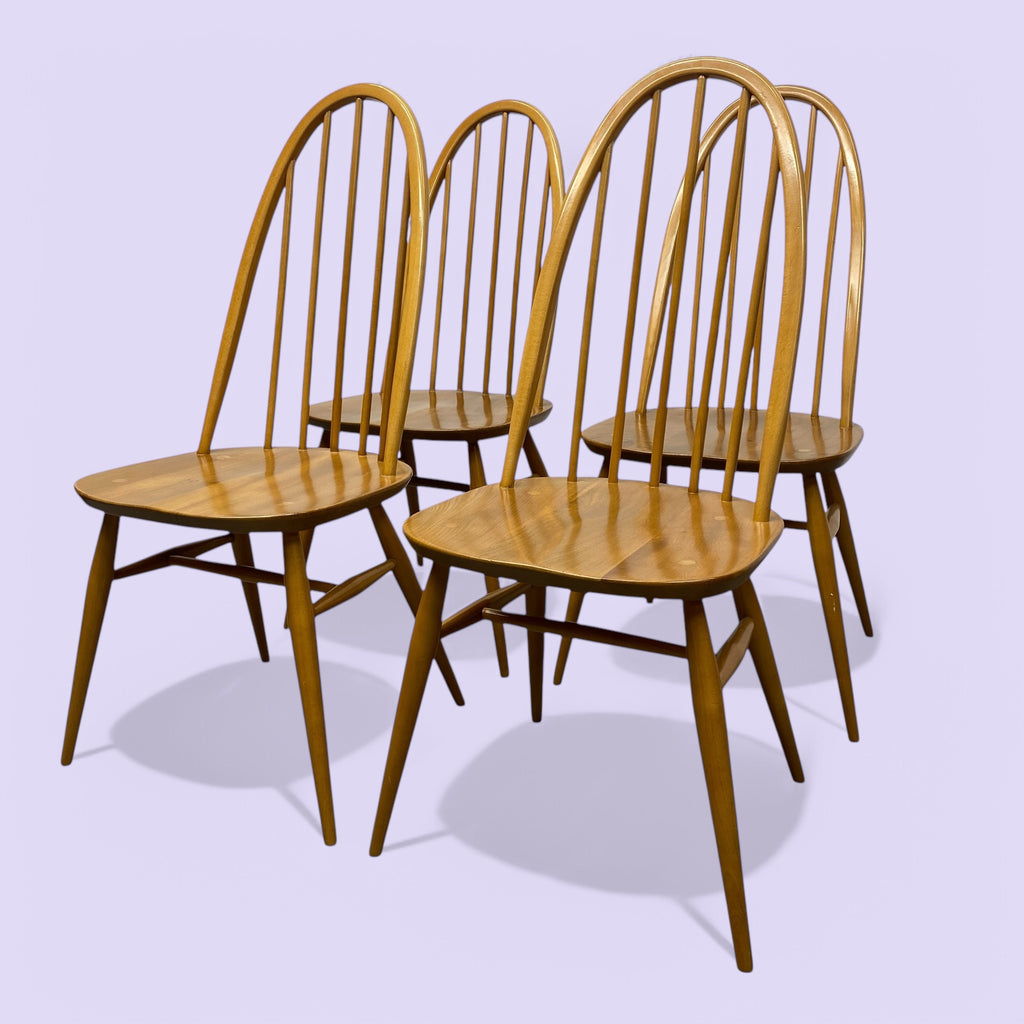 Ercol Dining Chairs Quaker Windsor Model 365 Set Of Four