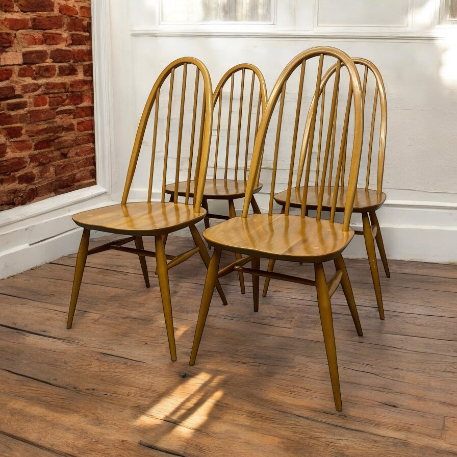 Room Set Ercol Dining Chairs Quaker Windsor Model 365 Set Of Four
