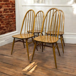 Load image into Gallery viewer, Room Set Ercol Dining Chairs Quaker Windsor Model 365 Set Of Four
