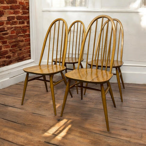 Room Set Ercol Dining Chairs Quaker Windsor Model 365 Set Of Four