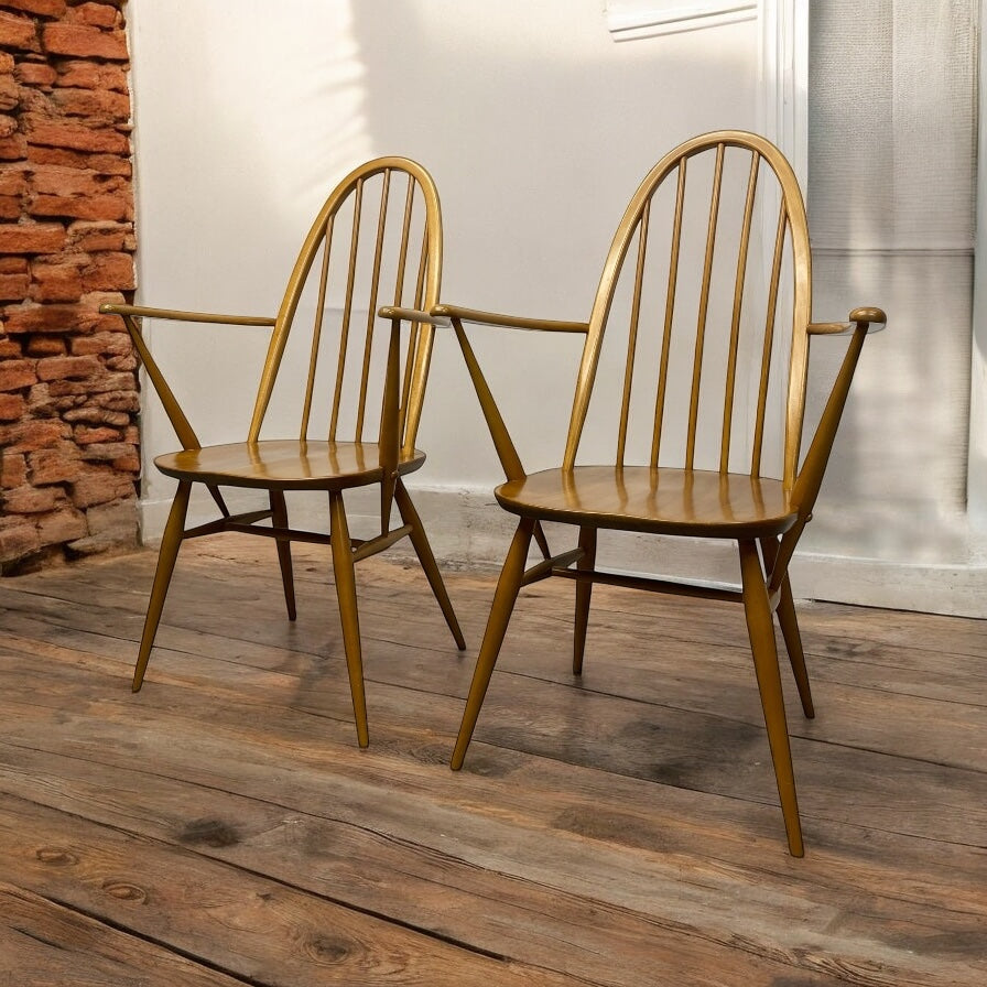 Room Set Ercol Carver Dining Chairs Quaker Model 365