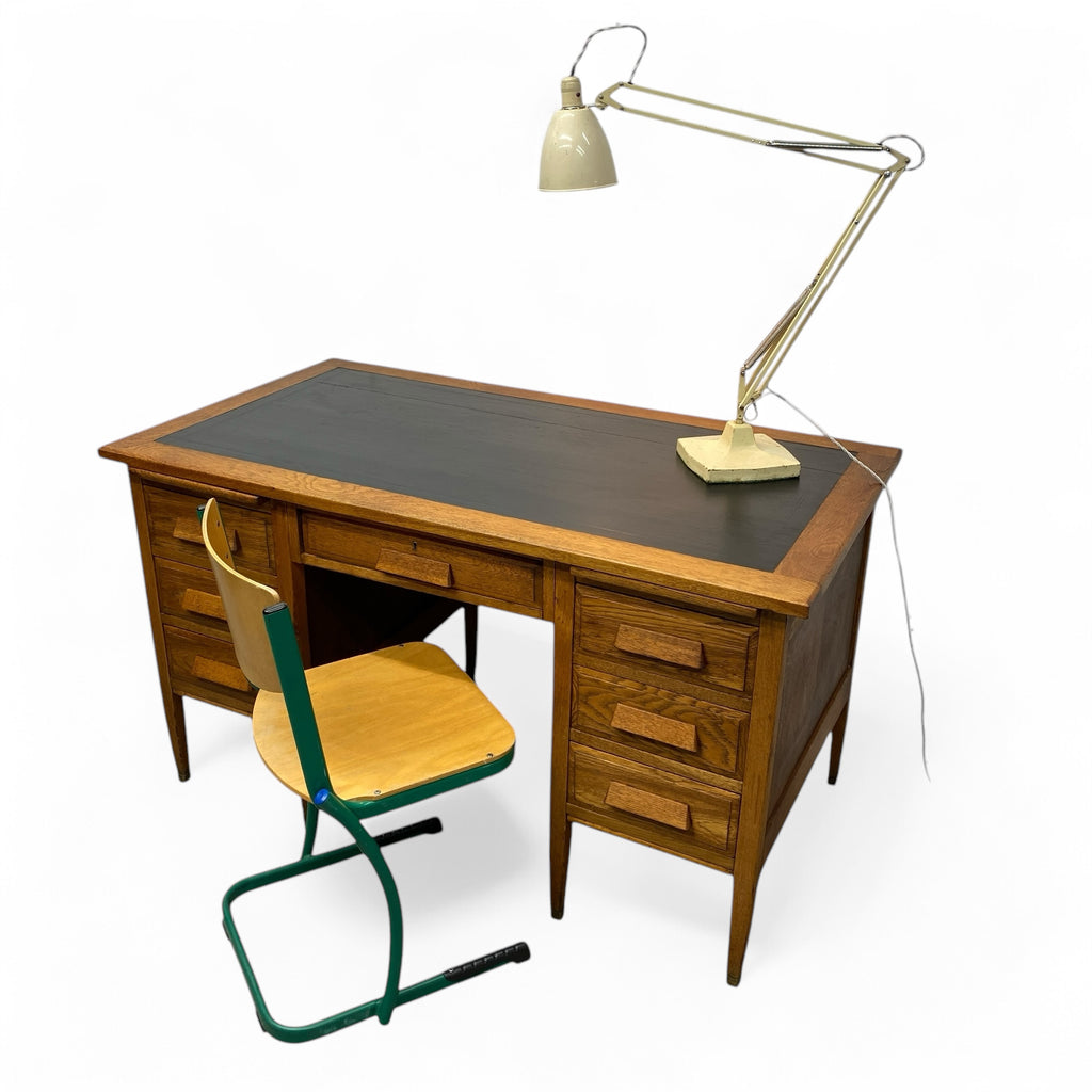 Black Leather Topped Desk