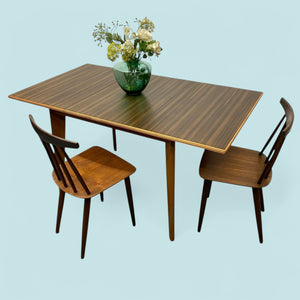 EXTENDED Midcentury Dining Table Walnut Morris Of Glasgow