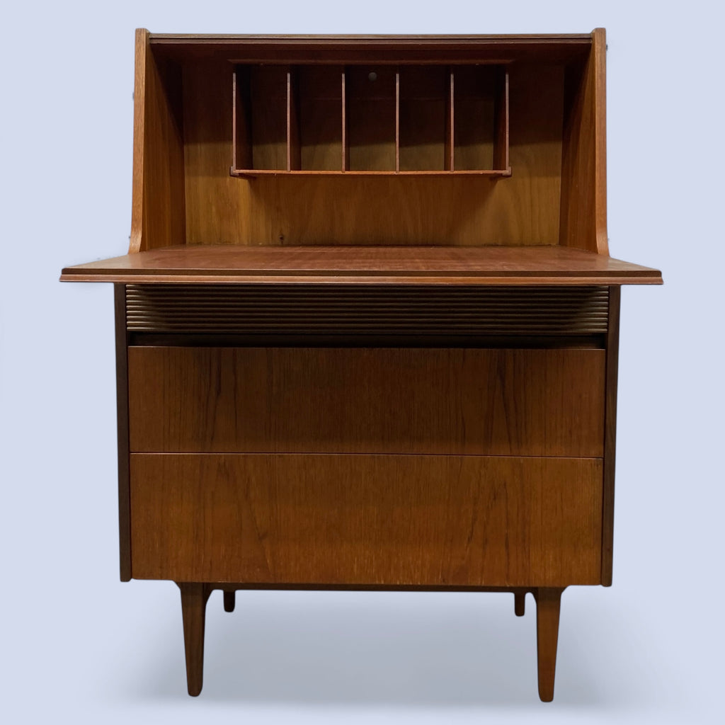 Midcentury Desk Bureau Teak Elliots of Newbury Danish Style