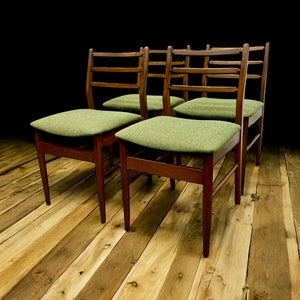 Room Set Midcentury Dining Chairs by Scandart