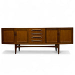 Load image into Gallery viewer, G PLAN Wooden sideboard with four doors and two drawers on a white background
