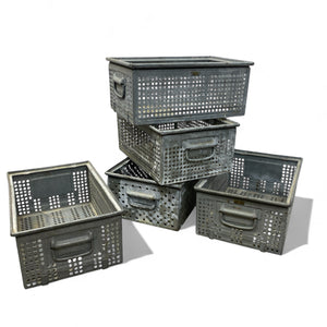 Industrial Metal Storage Crates Stackable 40s