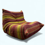 Load image into Gallery viewer, stripped button back fabric togo sofa
