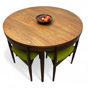 Danish Teak Hans Olsen Extending Dining Table & Chairs Frem Rojle