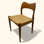 Load image into Gallery viewer, Wooden chair with woven seat on a white background
