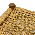 Load image into Gallery viewer, Close-up of a woven basket with a wooden handle on a white background
