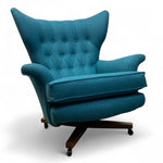 Load image into Gallery viewer, Lounge Chair Ottoman 1960&#39;s G Plan Blofeld 6250 TEAL
