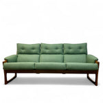 Load image into Gallery viewer, Midcentury Sofa Green Three Seater Danish Fully Refurbished
