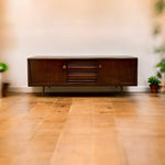 Load image into Gallery viewer, Wooden sideboard in a room with wooden floor and blurred background

