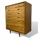 Load image into Gallery viewer, Wooden tall boy with multiple drawers on a white background

