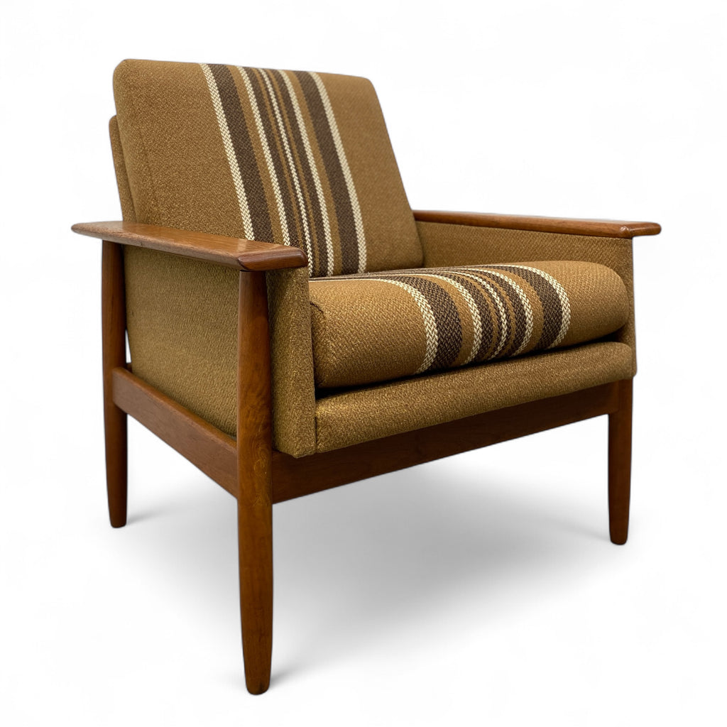 Danish Lounge Chair Striped Teak