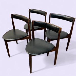 Dining Chairs Hans Olsen Frem Rojle 60s Vinyl Teak