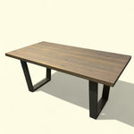 Load image into Gallery viewer, Industrial Dining Table Lime Wash Pine
