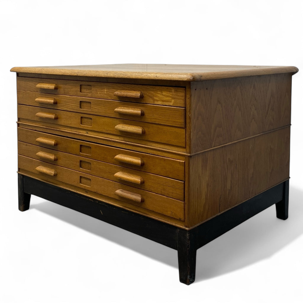 oak plan chest six drawers