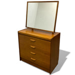 Load image into Gallery viewer, Wooden dresser with mirror on a white background
