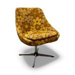 Load image into Gallery viewer, ORANGE BROWN FLOWERED CHAIR
