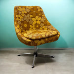 Load image into Gallery viewer, ORANGE BROWN CHAIR WITH BLUE WALL BACKGROUND &amp; GREY FLOOR
