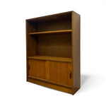 Load image into Gallery viewer, Wooden bookcase with shelf and double cupboard
