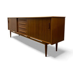 Load image into Gallery viewer, Wooden sideboard with a minimalist design on a white background
