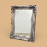 Load image into Gallery viewer, large silver mirror beige background
