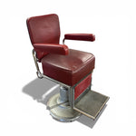Load image into Gallery viewer, RED LEATHER BARBERS CHAIR
