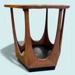 Load image into Gallery viewer, teak side table with arched design
