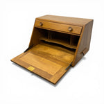 Load image into Gallery viewer, Wooden desk with a drawer on a white background
