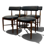 Load image into Gallery viewer, BLACK VINYL AND WOOD DINING CHAIRS
