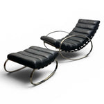 Load image into Gallery viewer, LEATHER ROCKING CHAIR &amp; OTTOMAN 
