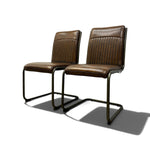 Load image into Gallery viewer, Cantilever Desk Chair Brown Leather
