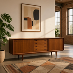 Load image into Gallery viewer, sideboard in an apartment with artwork above
