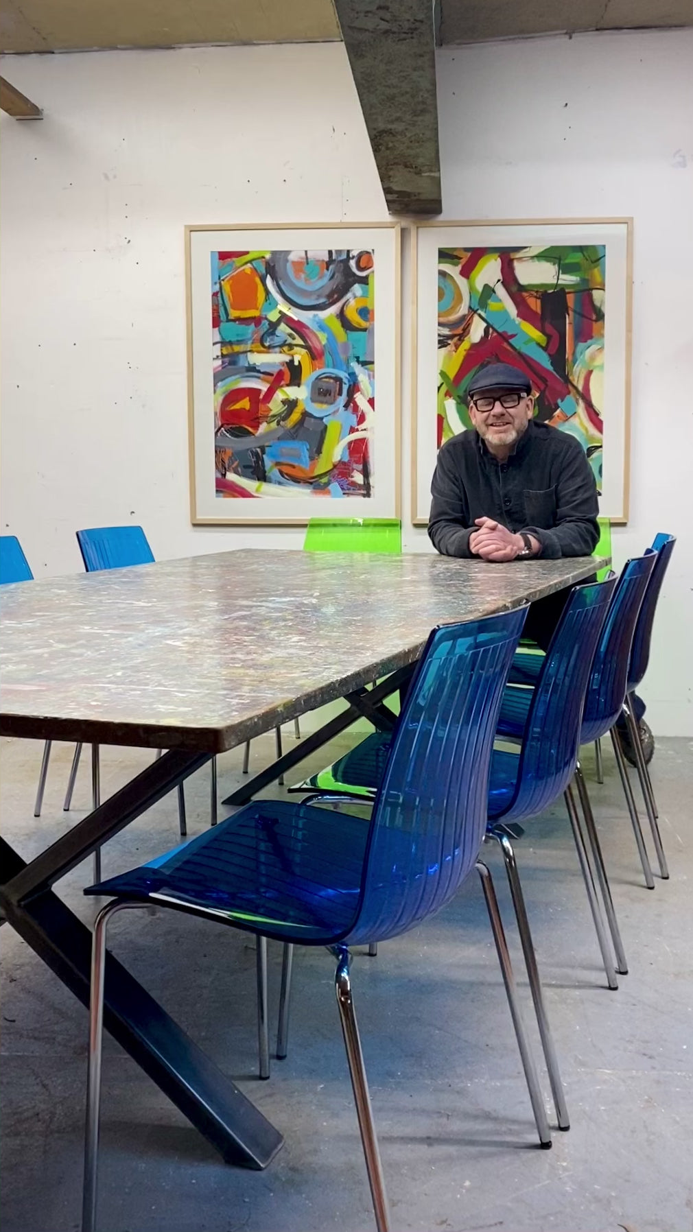 12 Seater Dining Table Reclaimed Art College Work Bench