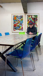 Load and play video in Gallery viewer, 12 Seater Dining Table Reclaimed Art College Work Bench

