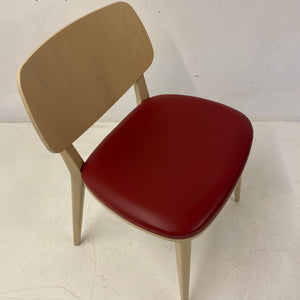 Red vinyl chair