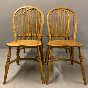 Four Oak Dining Chairs