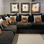 Load image into Gallery viewer, Black Velvet Sofa
