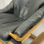 Load image into Gallery viewer, Grey Leather Ake Fribytter Lounge Chair
