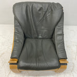 Load image into Gallery viewer, Lerather Grey Ake Fribytter Lounge Chair
