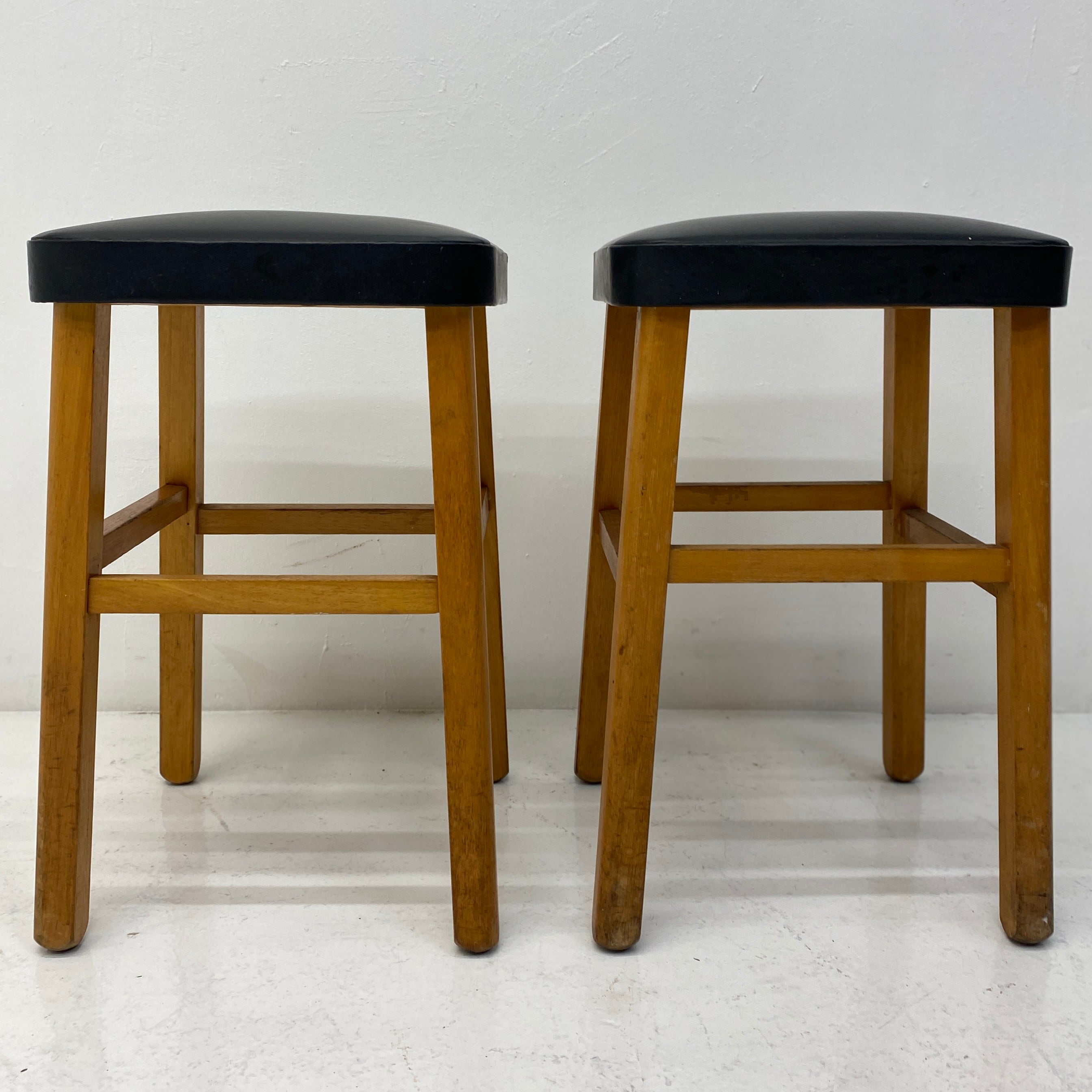 Vintage Stool Pair Of 