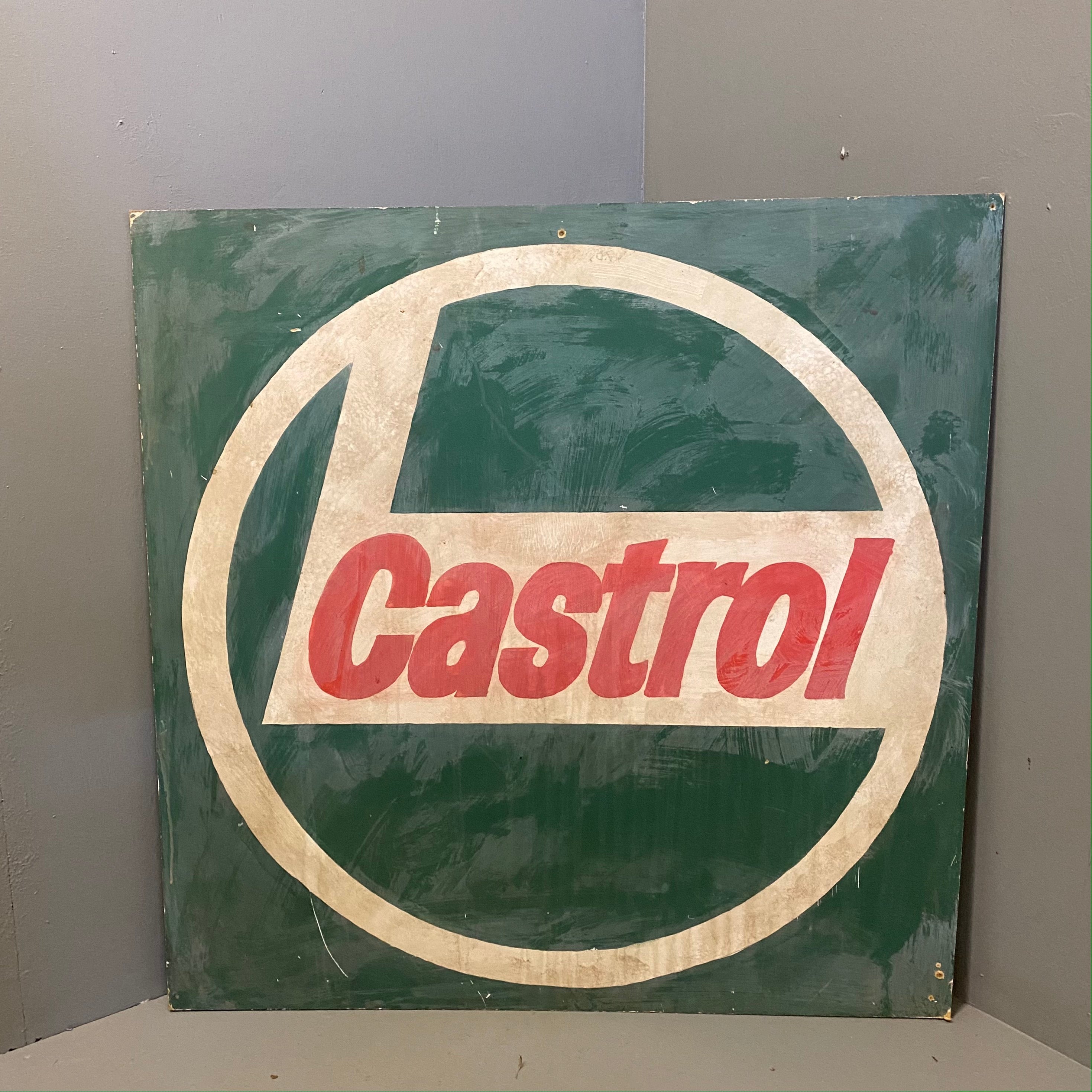 Vintage Hand painted Sign Castrol Art